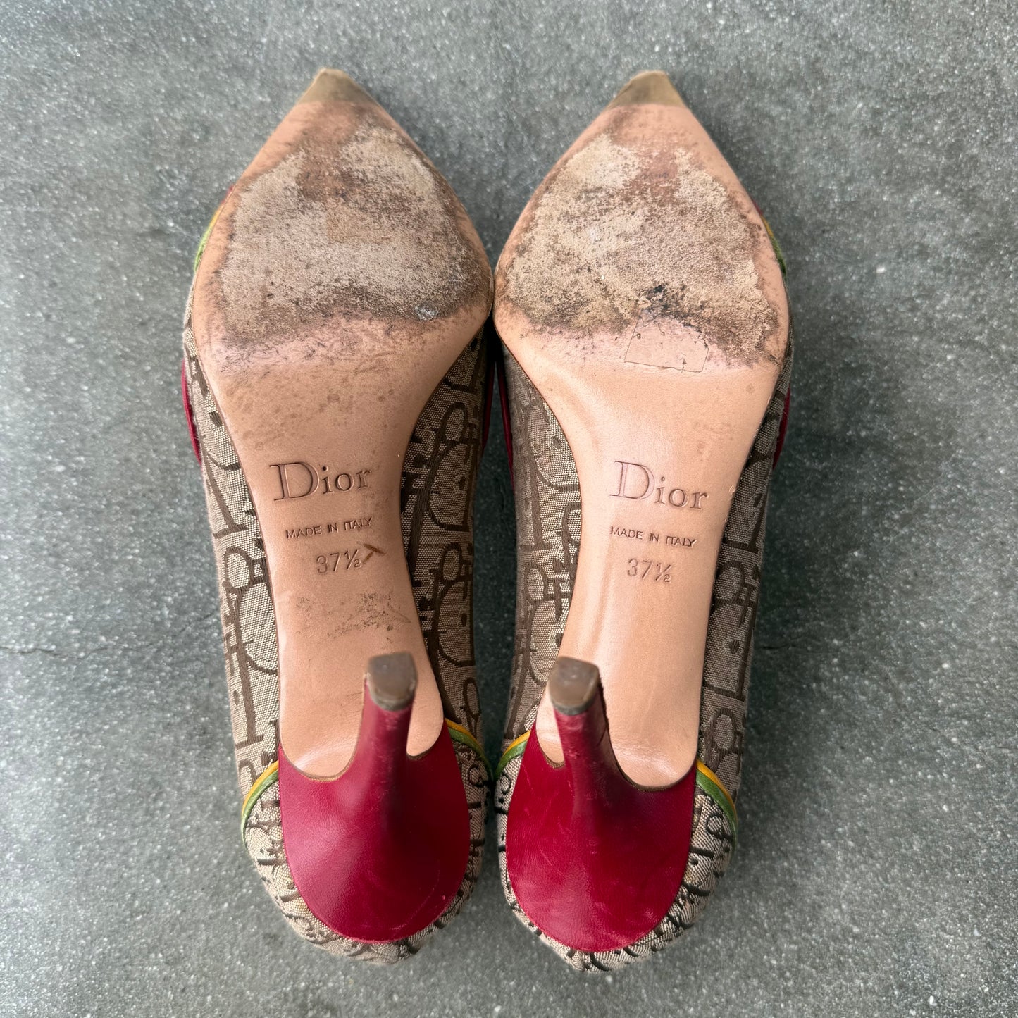 FW04 John Galliano Christian Dior Rasta Pumps - US 7.5