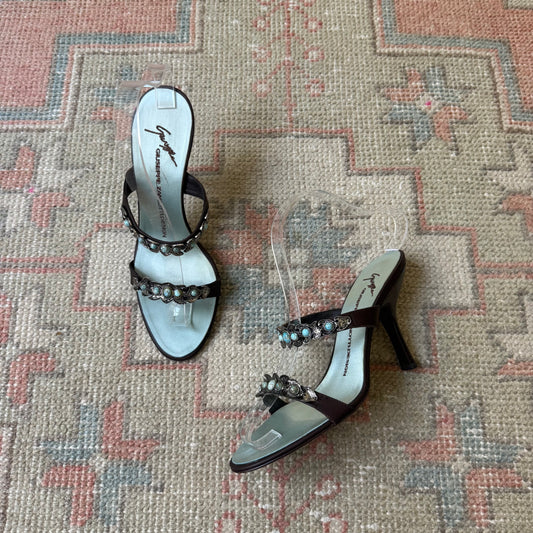 Y2K Giuseppe Zanotti Turquoise Mules - US 6.5-7