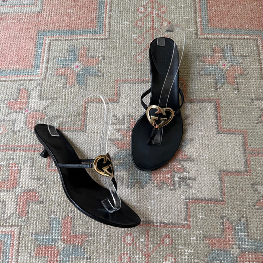 S/S2002 Tom Ford Gucci Heart Sandals - US 8-8.5