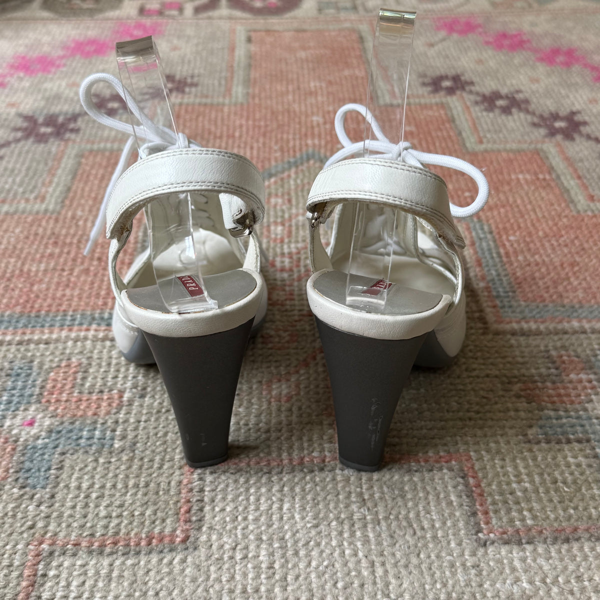2003 Prada Sport White Sneaker Heels - US 8.5