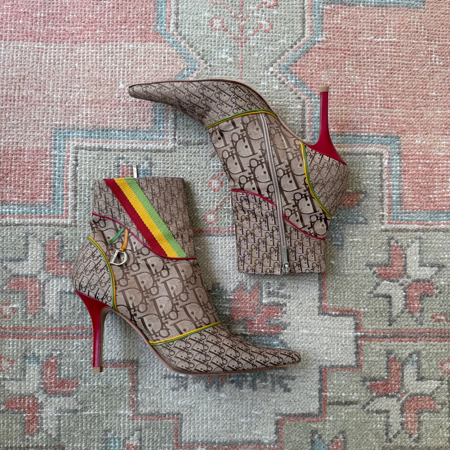 F/W2004 Galliano Dior Rasta Ankle Boots - US 11.5-12