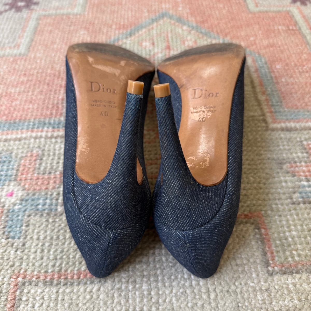 S/S2002 Galliano Dior Denim Pumps - US 9.5