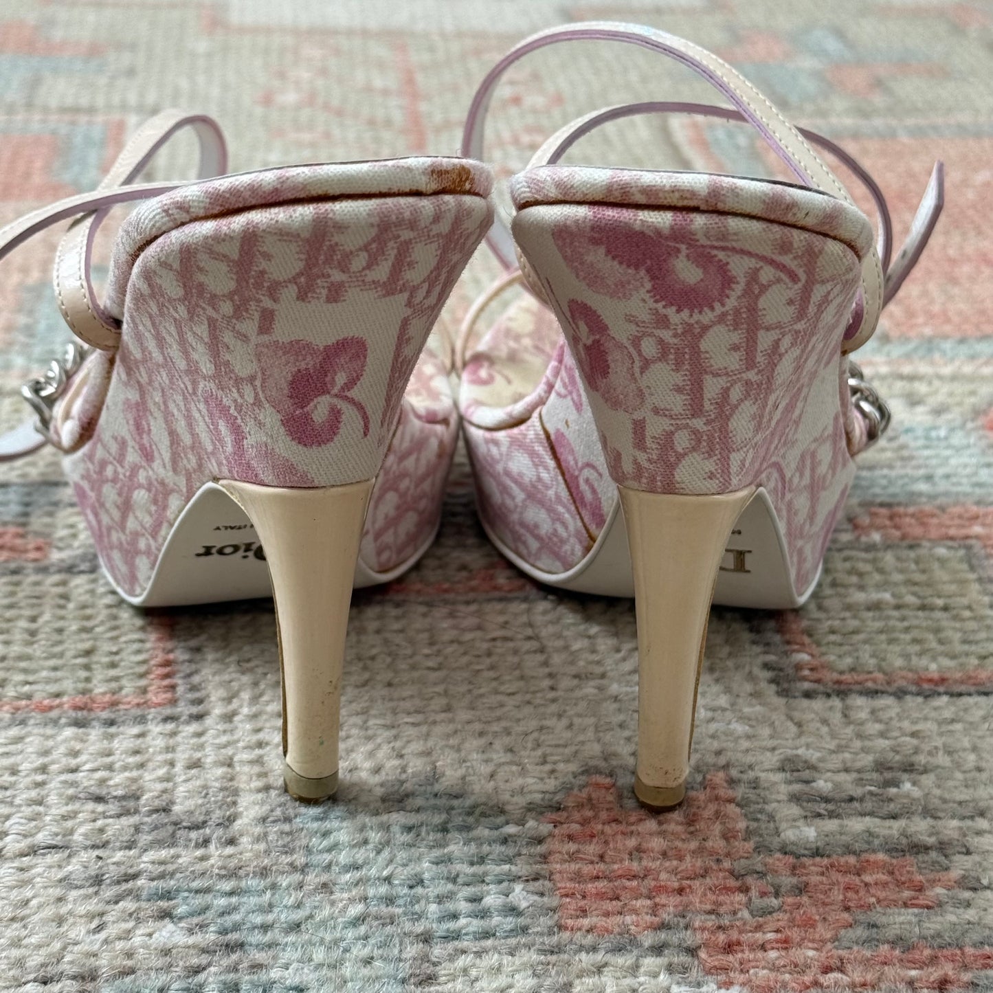 S/S2004 Galliano Dior Pink Girly Wedges - US 6.5-7