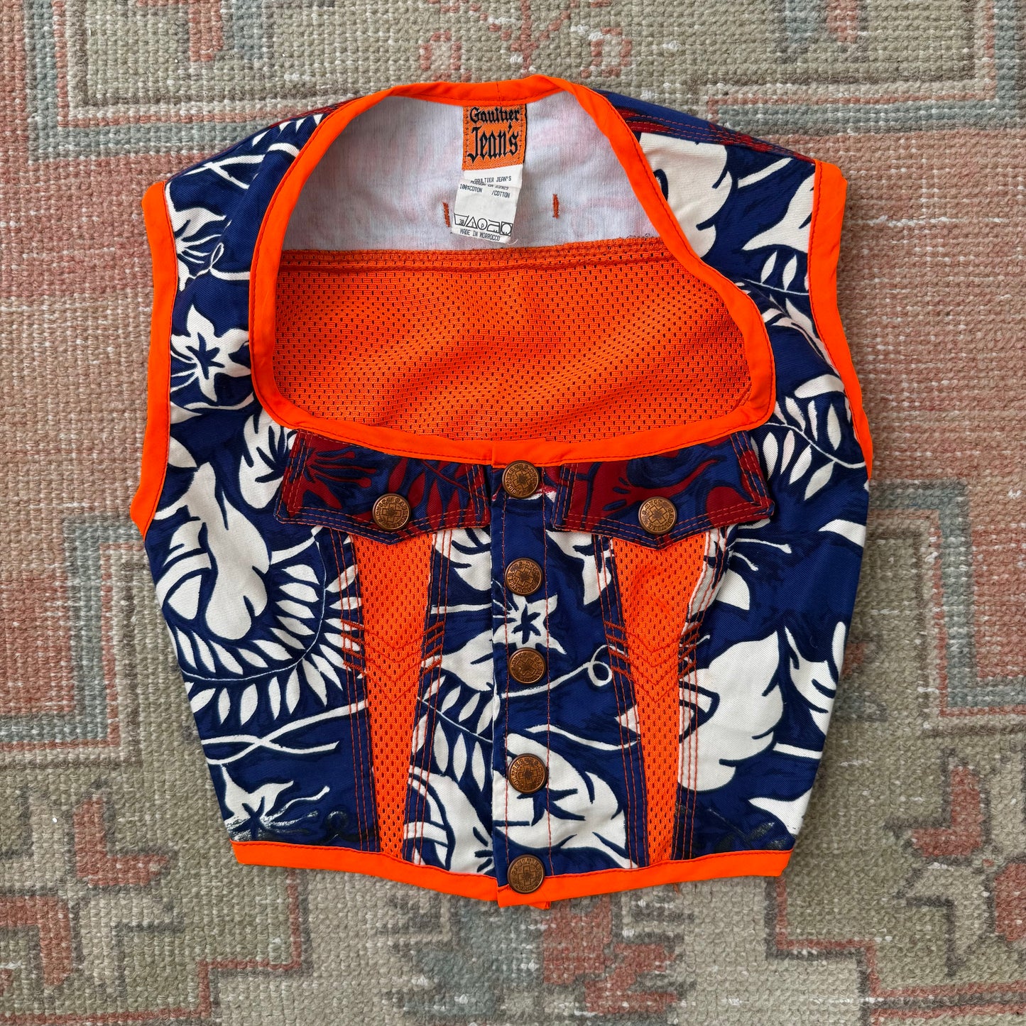 Gaultier Jeans Tropical Corset Top