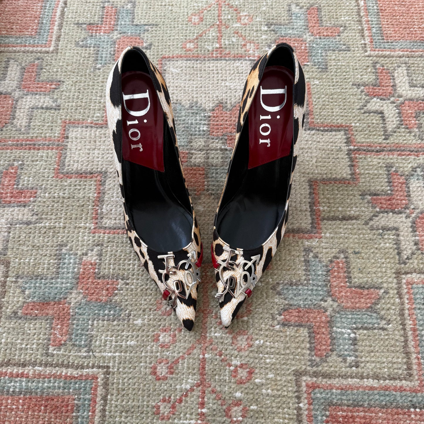 F/W2004 Galliano Dior “I Love Dior” Leopard Pumps - US 7