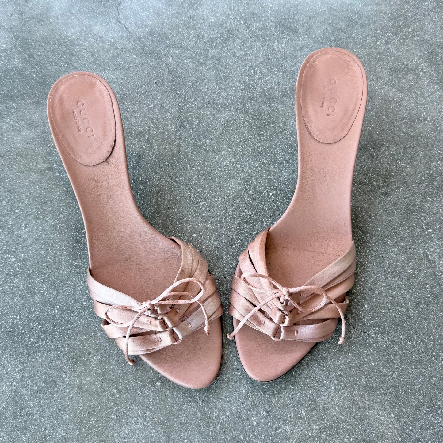 S/S2004 Tom Ford Gucci Blush Bamboo Mules - US 9.5