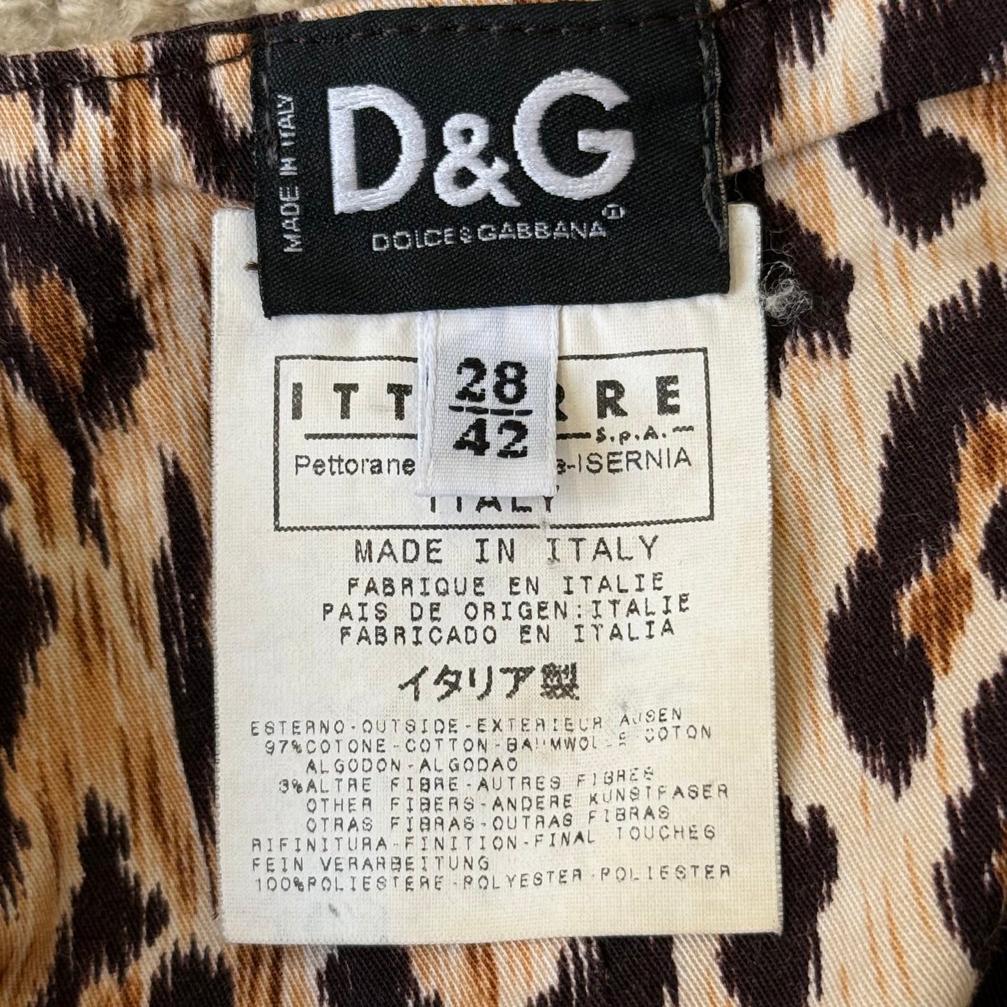 F/W2004 D&G Leopard Corset Top