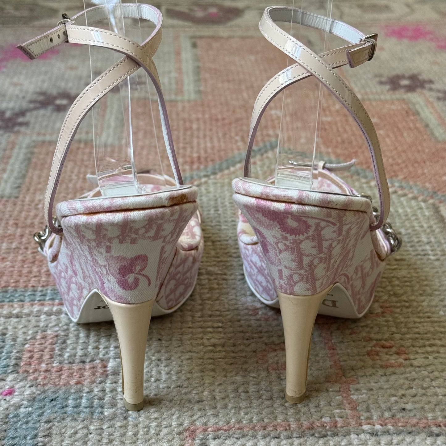 S/S2004 Galliano Dior Cherry Blossom Girly Wedges - US 6.5-7