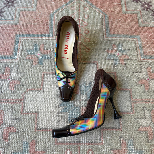 F/W1999 miu miu Holographic Pumps - US 7.5-8