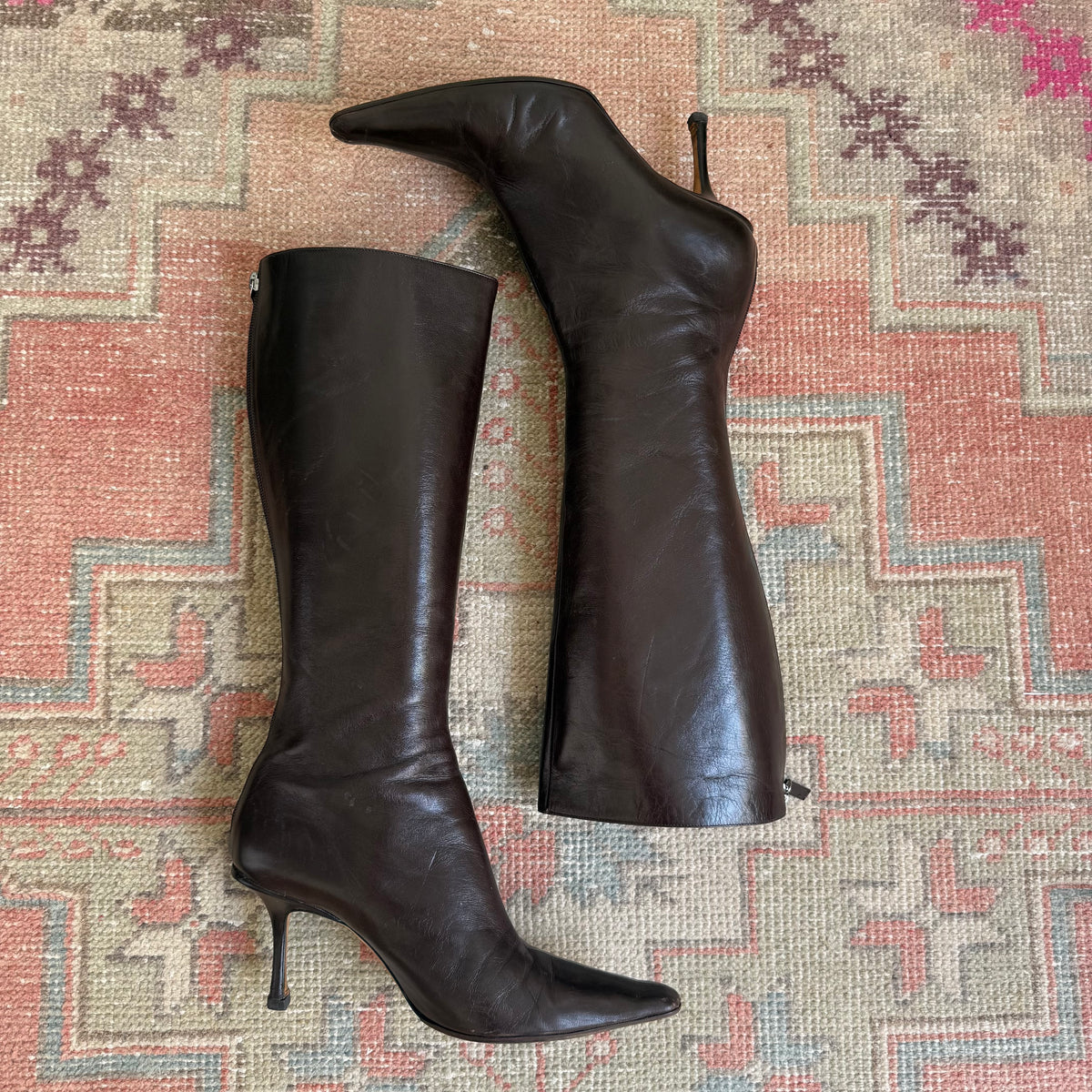 Y2K Jimmy Choo Chocolate Brown Kidd Boots - US 10-10.5