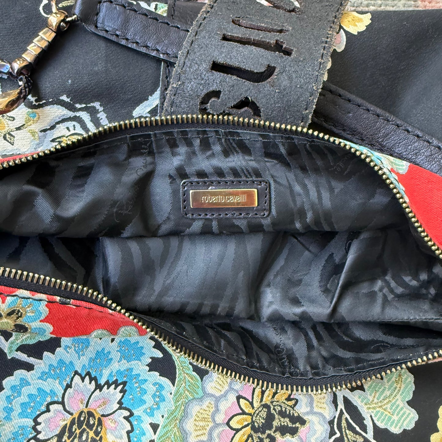 S/S2003 Roberto Cavalli Chinoiserie Shoulder Bag