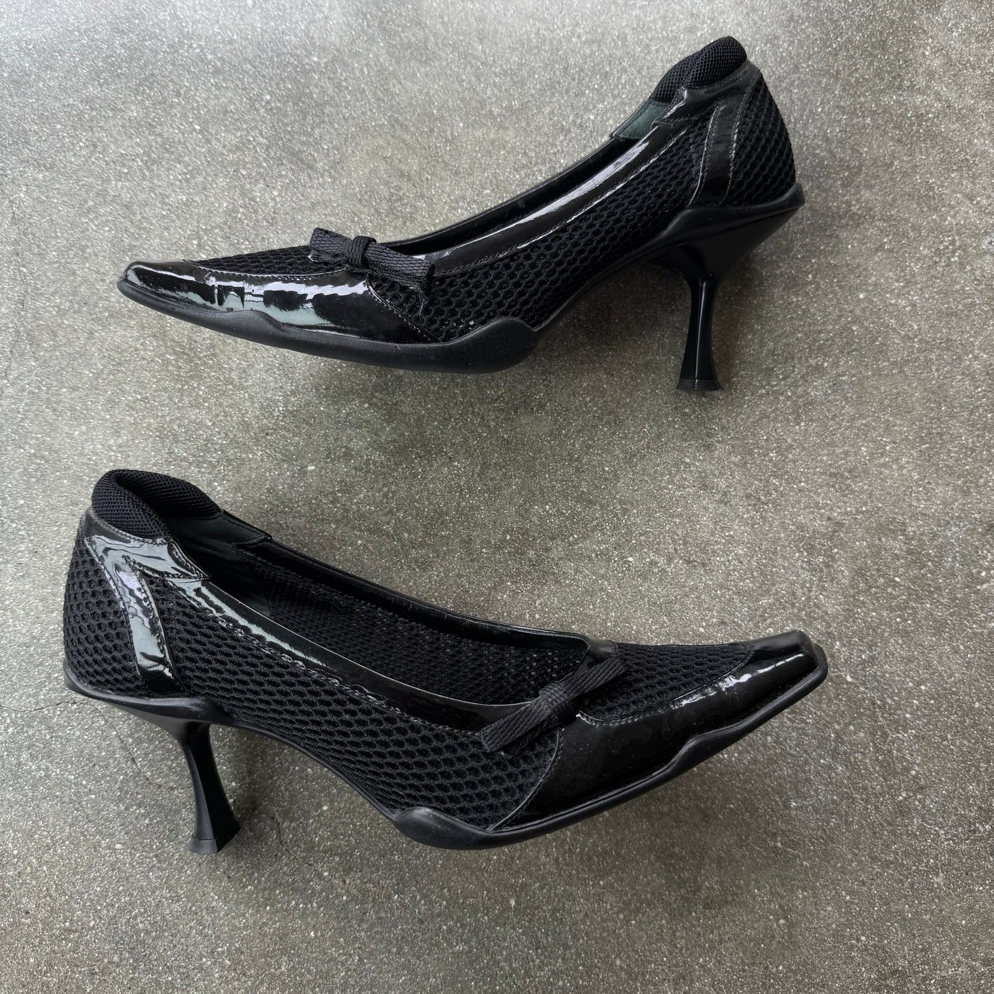 SS00 Prada Patent Leather & Mesh Heels - US 5.5-6