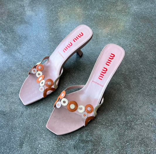 Spring 2003 Miu Miu Pink Mules - US 9.5