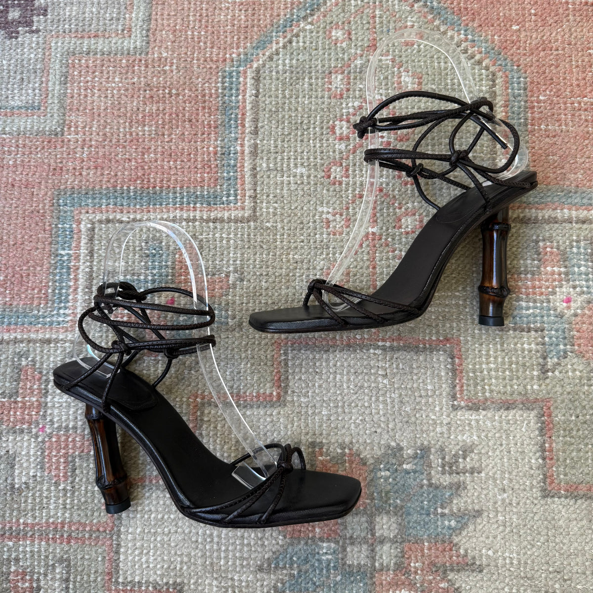 S/S2002 Tom Ford Gucci Bamboo Wrap Sandals - US 6.5-7