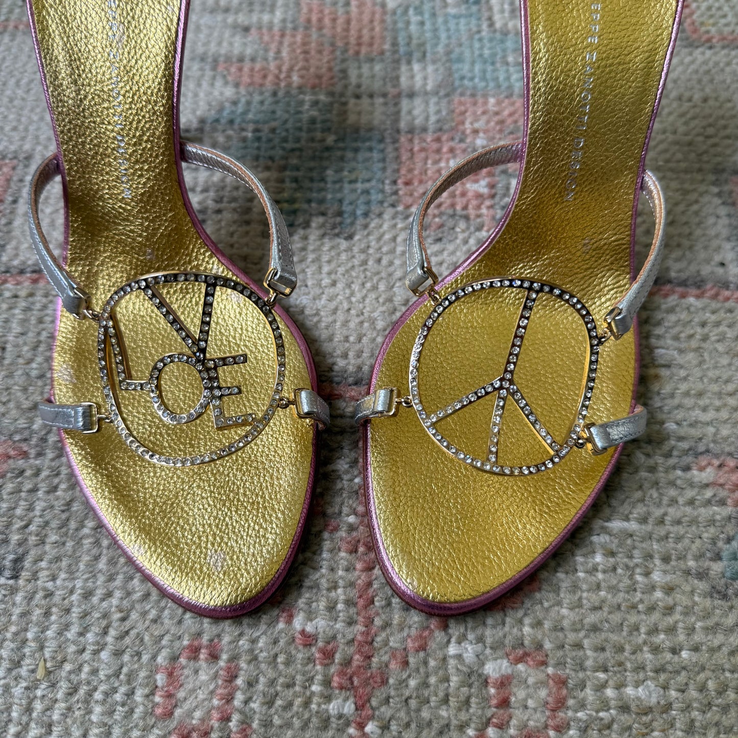 S/S2005 Giuseppe Zanotti Peace and Love Sandals - US 7