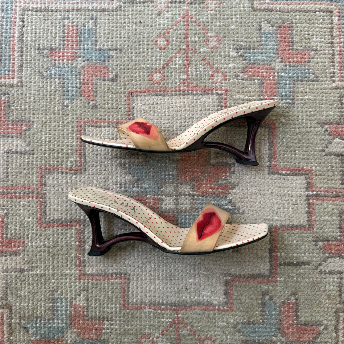S/S2000 Prada Lip Sculptural Wedges - US 7-7.5