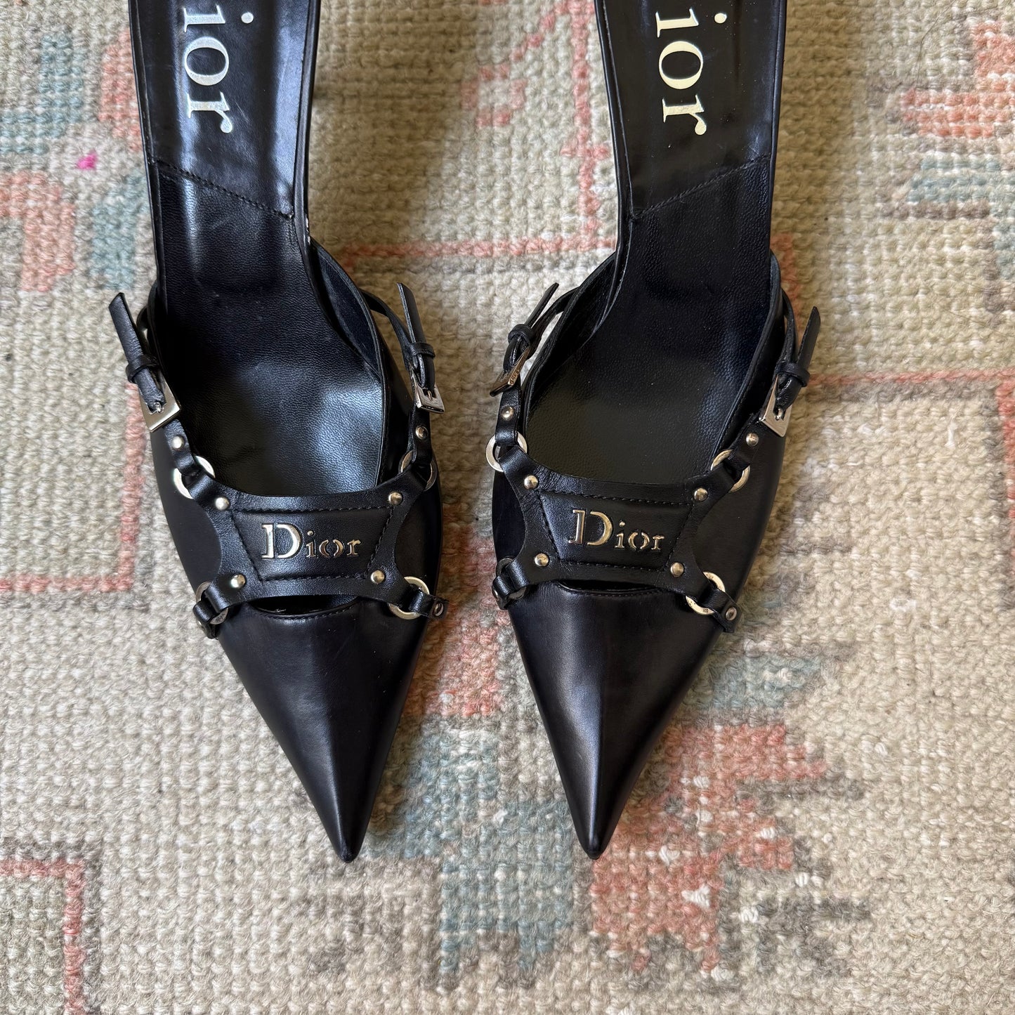 F/W2004 Galliano Dior Bondage Mules - US 7.5