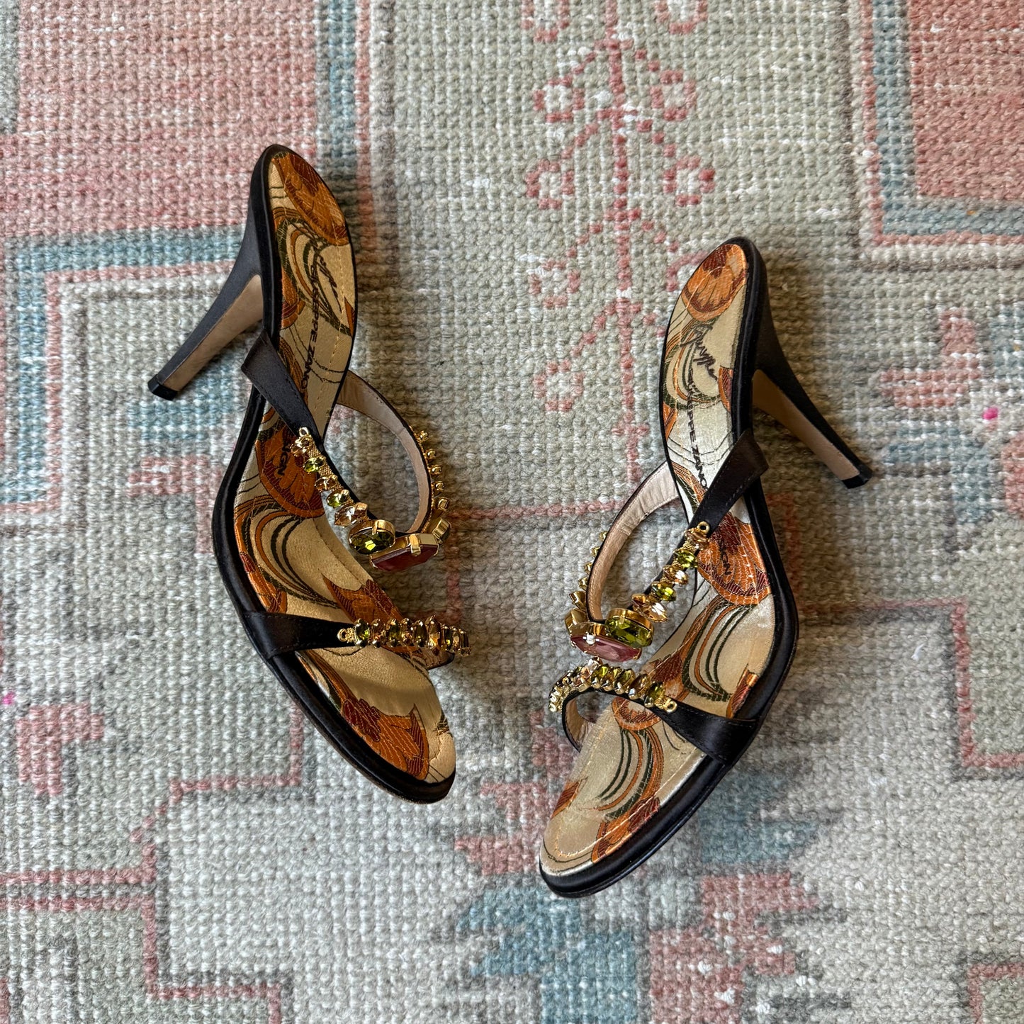 Y2K Giuseppe Zanotti Chocolate Jeweled Sandals - US 8