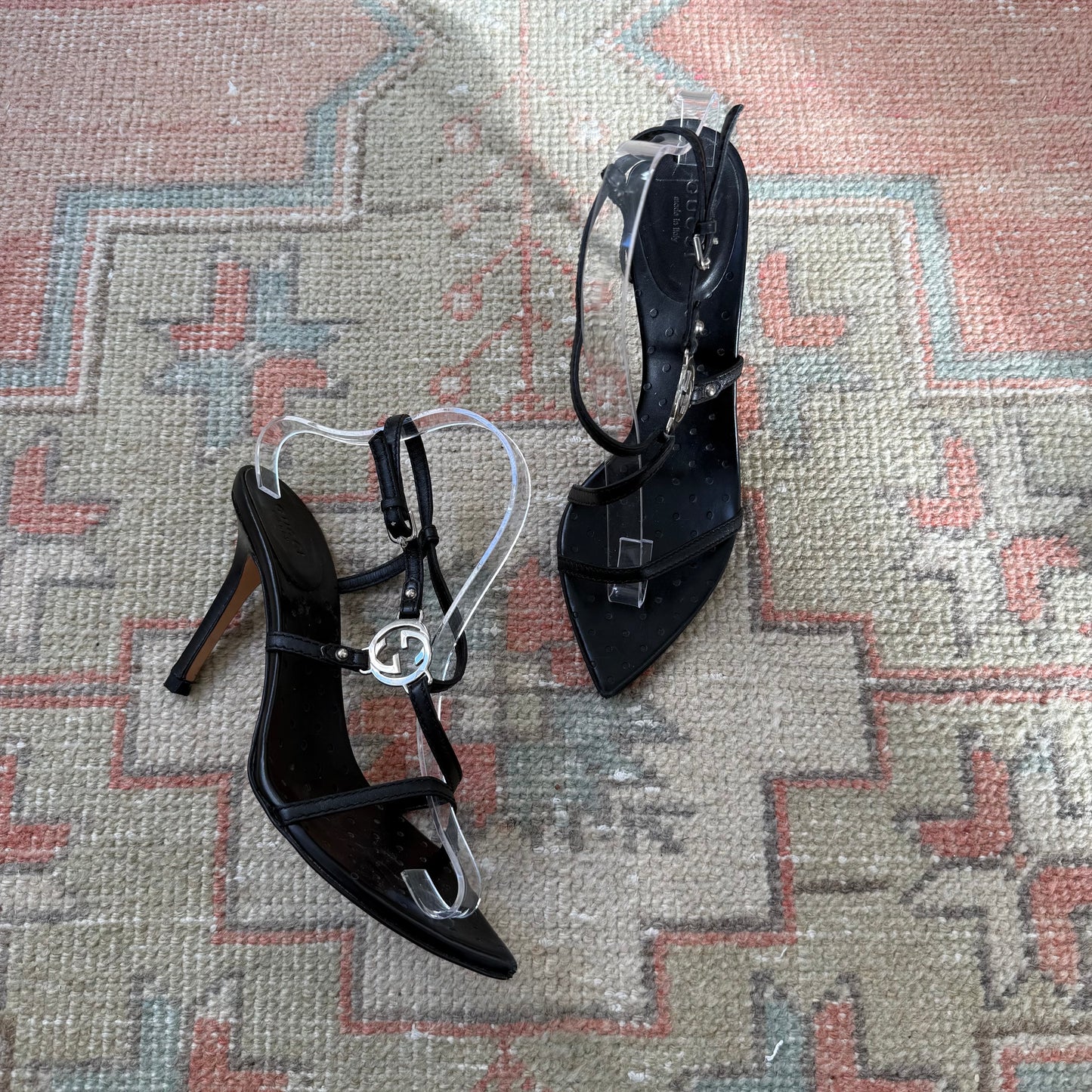 Tom Ford Gucci F/W2002 Perforated Leather Sandals - US 7.5