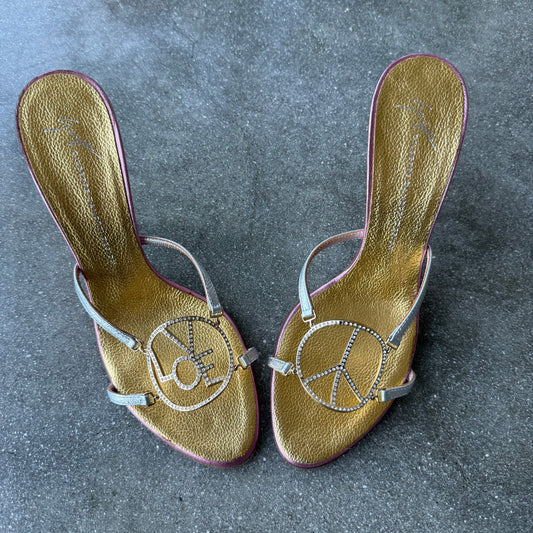 00s Giuseppe Zanotti Peace + Love Sandals - US 8