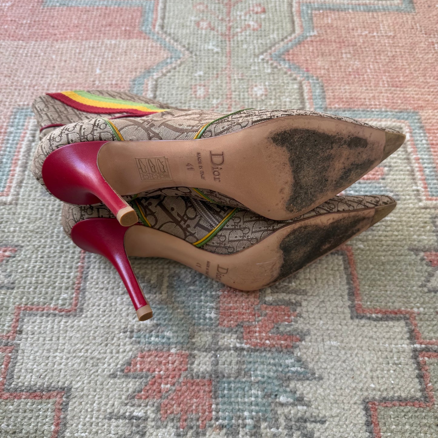 F/W2004 Galliano Dior Rasta Ankle Boots - US 11.5-12