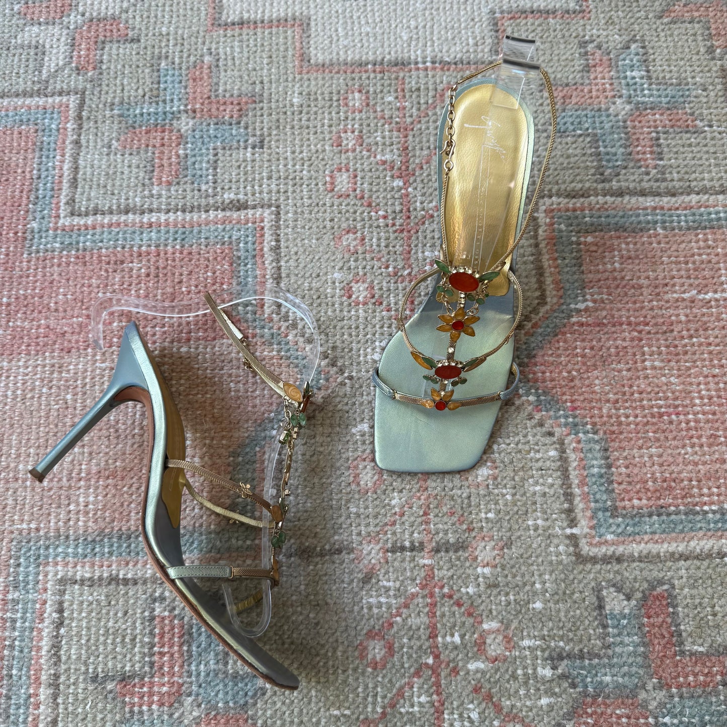 00s Giuseppe Zanotti Iridescent Beaded Heels - US 6.5-7