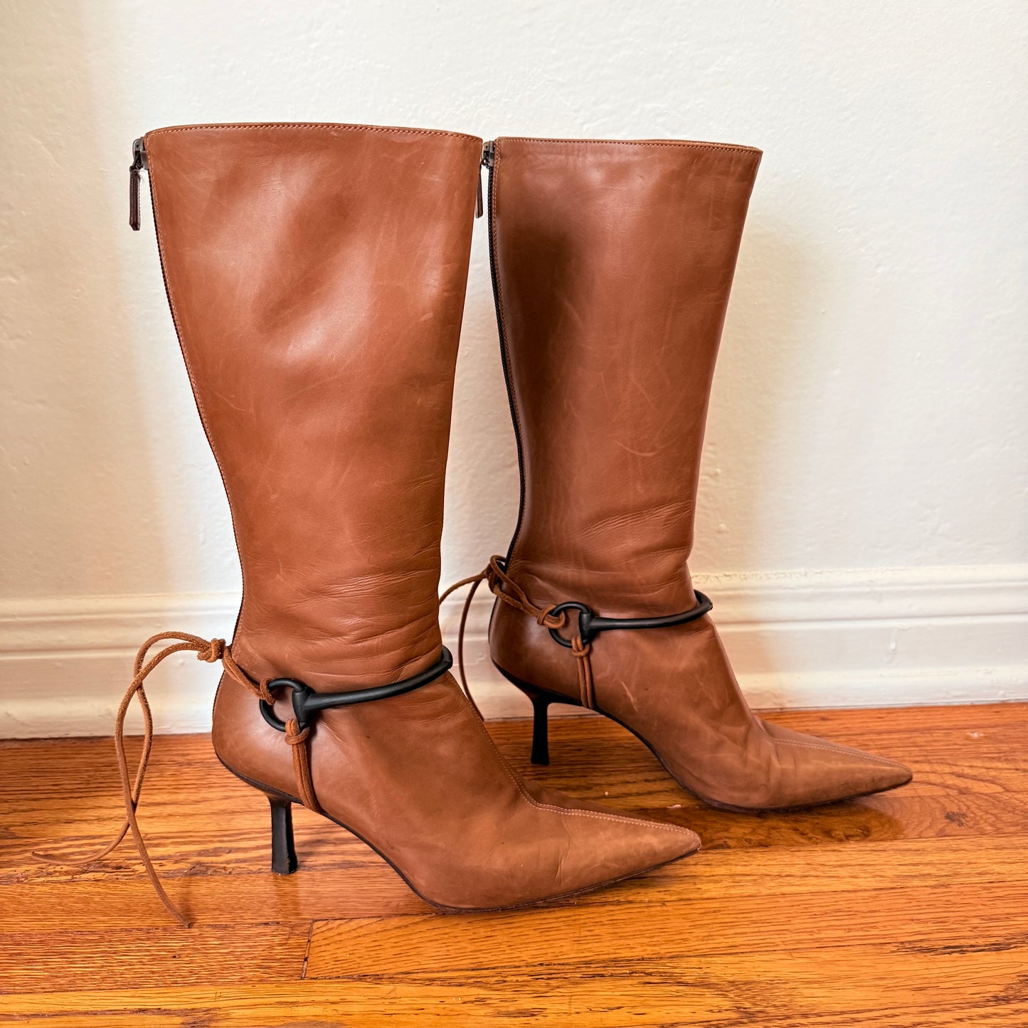 F/W1999 Gucci by Tom Ford Caramel Horsebit Boots - US 6