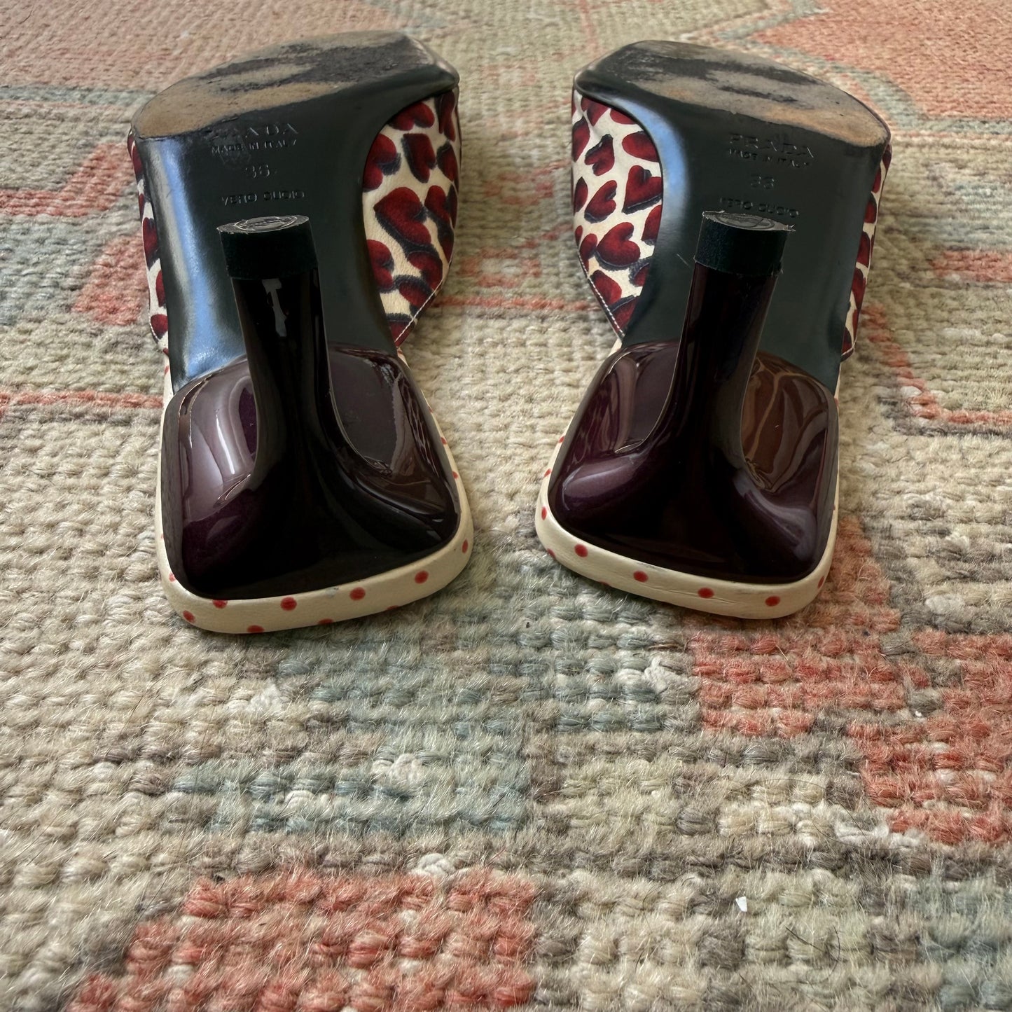 S/S2000 Prada Heart Bow Mules - US 6.5-7