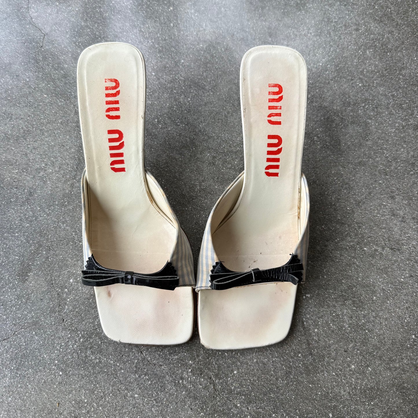 SS99 Miu Miu Gingham Mules - US 7.5