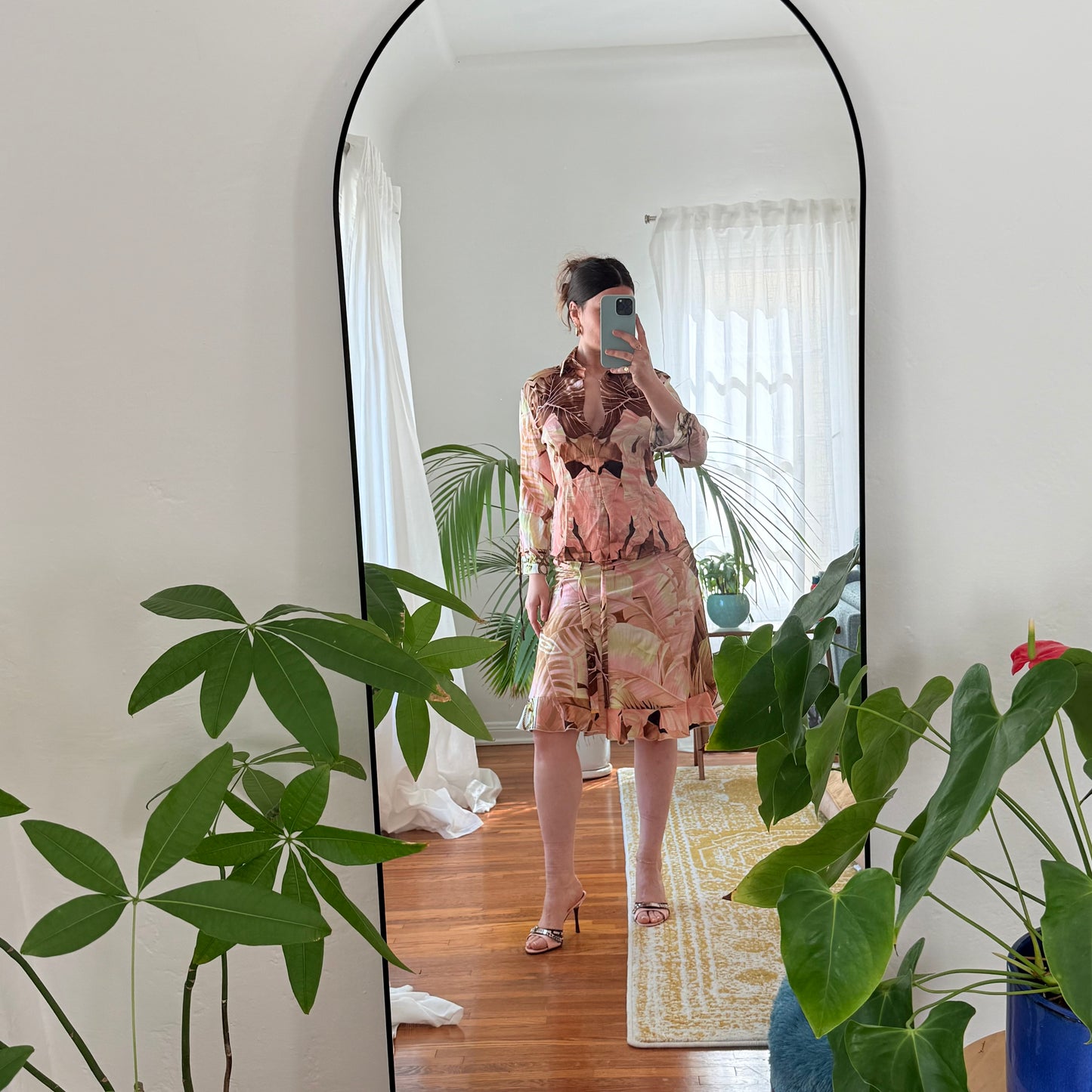 S/S2004 Roberto Cavalli Silk Skirt Set