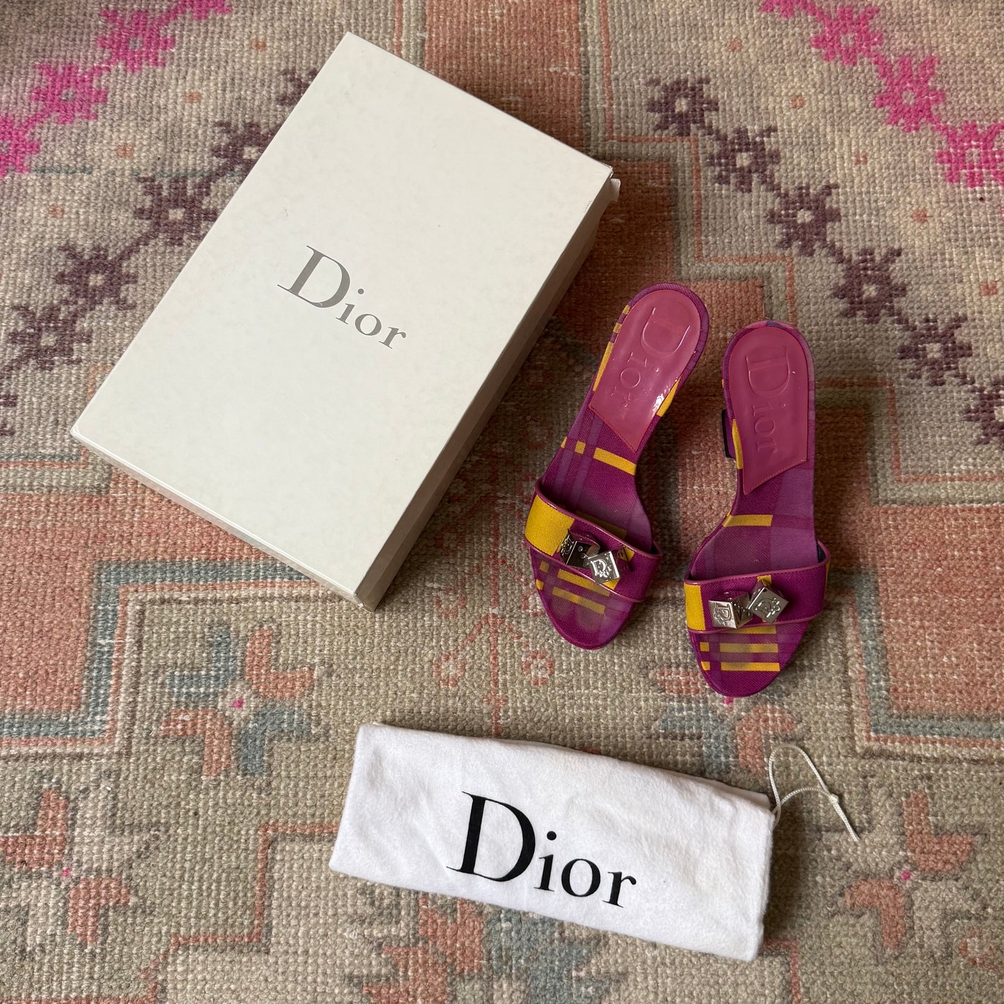 F/W2004 Galliano Dior Purple Gambler Wedges - US 6-6.5