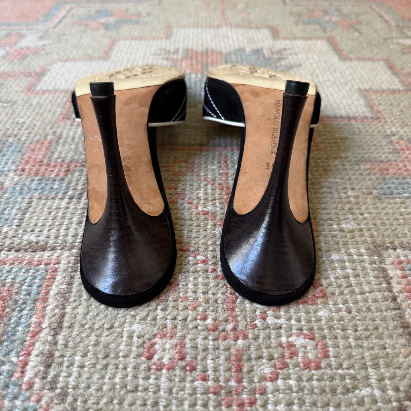 S/S2003 Manolo Blahnik Black Suede Sneaker Mules - US 8-8.5