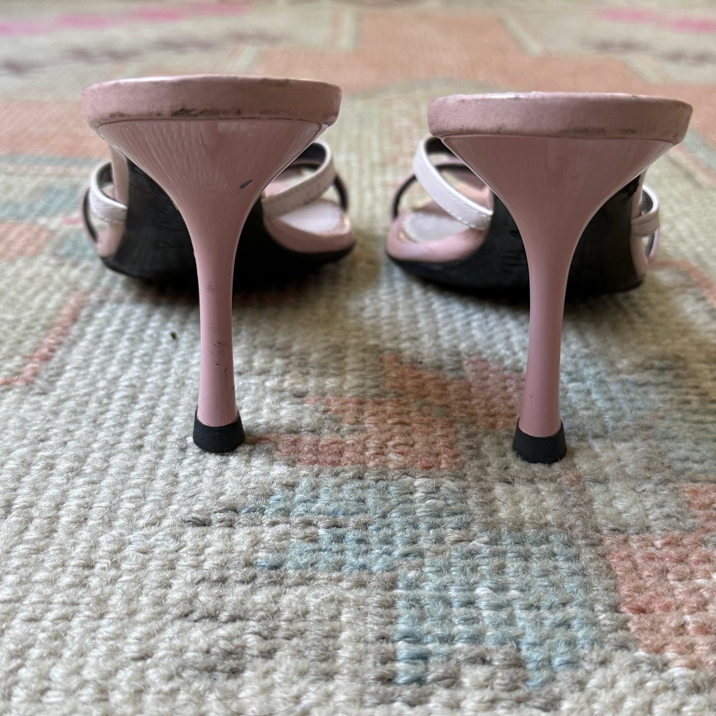 S/S2005 Galliano Dior Pink Bow Mules - US 7.5