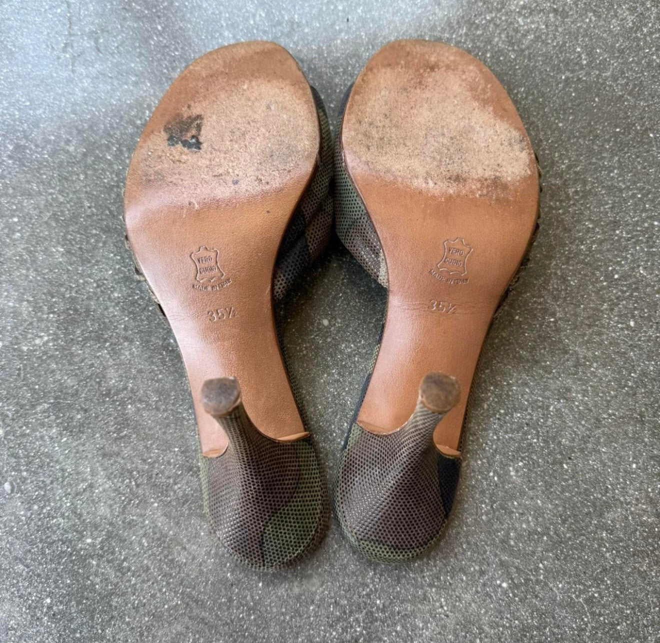 SS01 Galliano Dior Camo Logo Mules - US 5-5.5