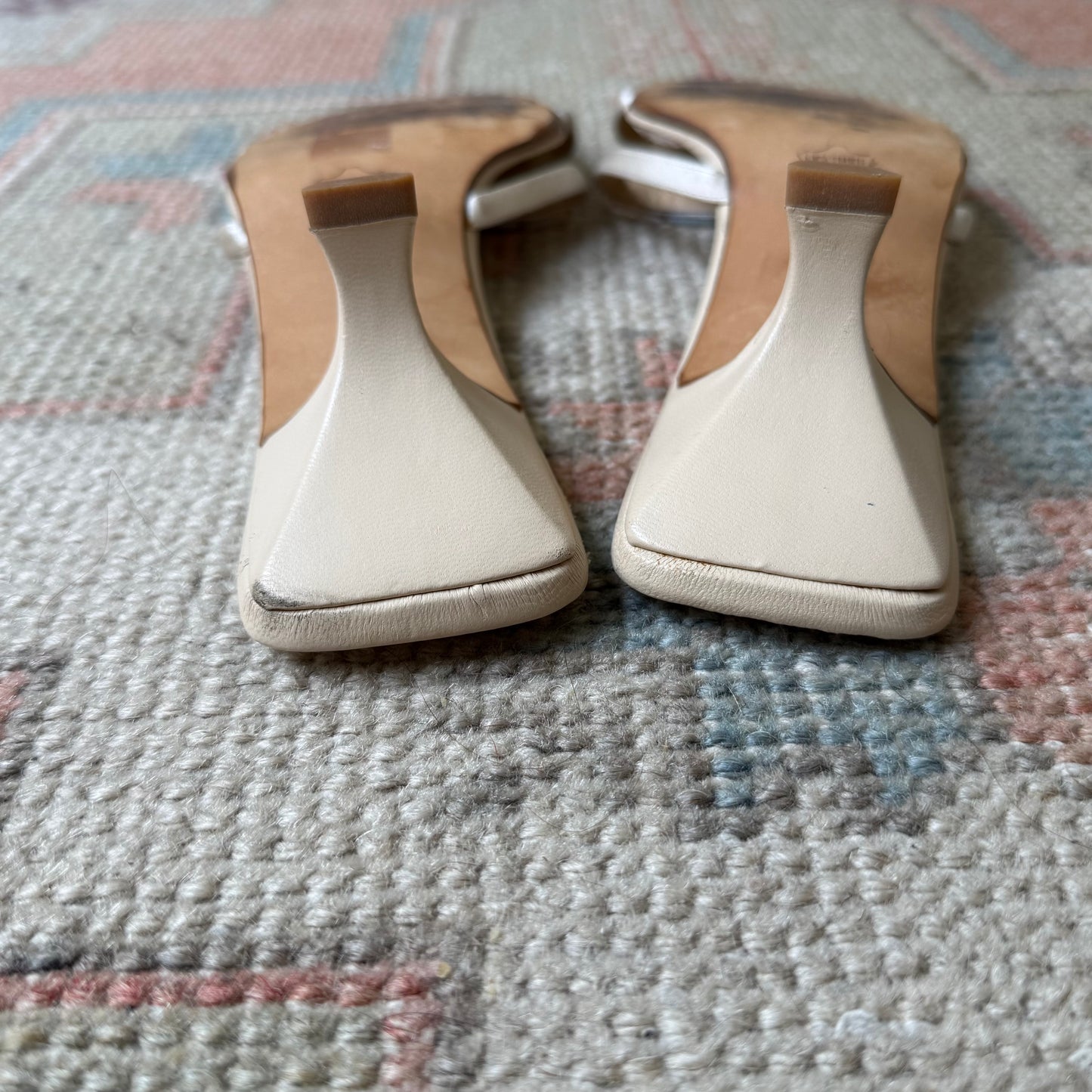 S/S2000 Fendi Cream Mother of Pearl Sandals - US 9-9.5