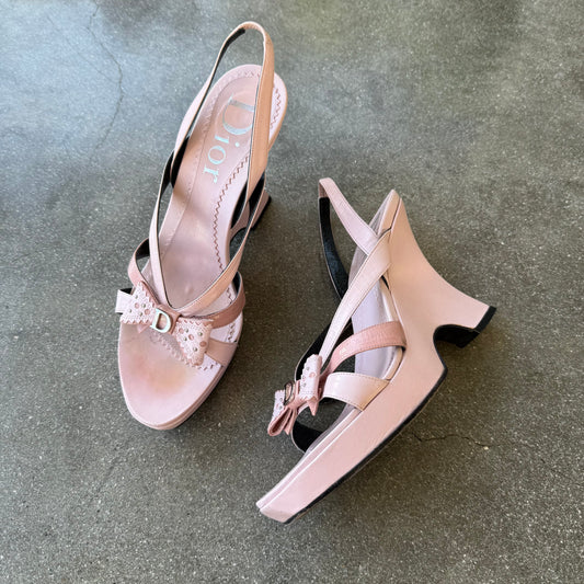 SS06 John Galliano Christian Dior Bow Wedges - US 8.5-9