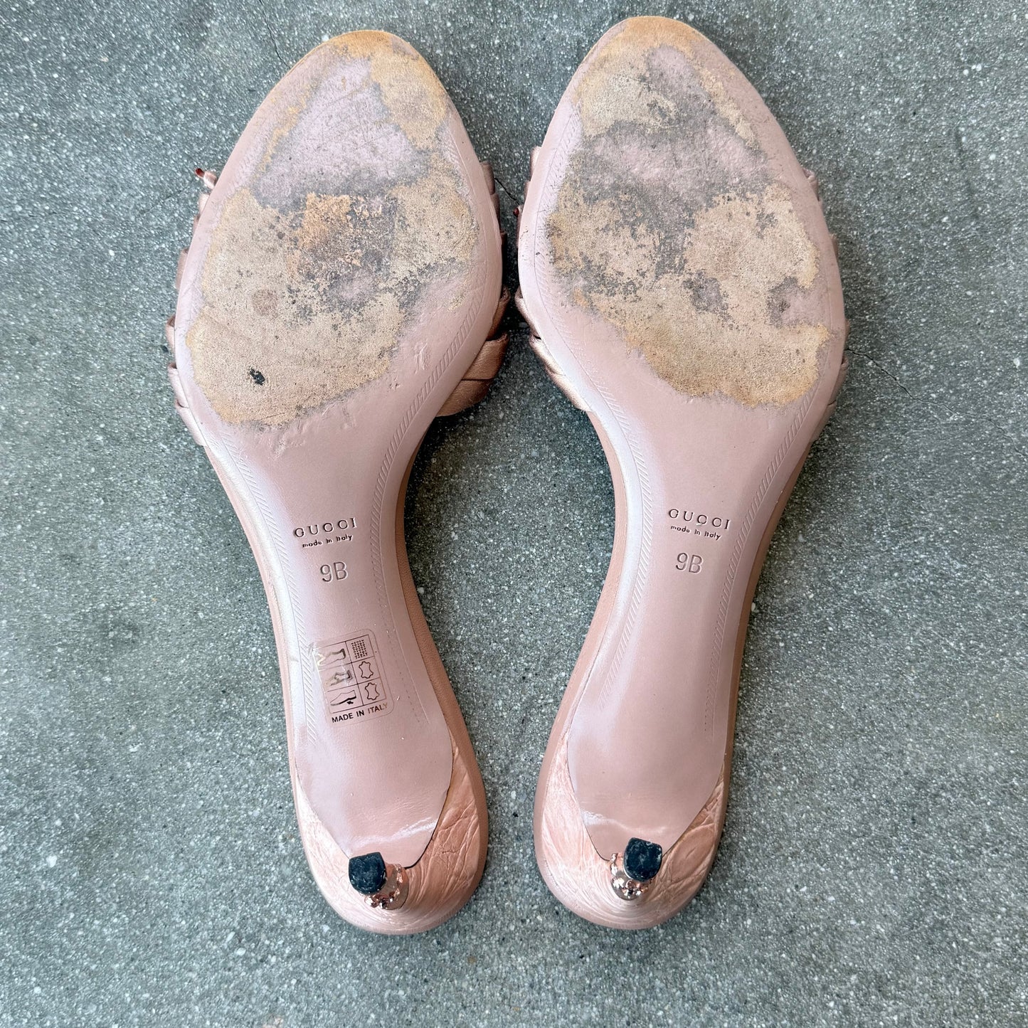 S/S2004 Tom Ford Gucci Blush Bamboo Mules - US 9.5