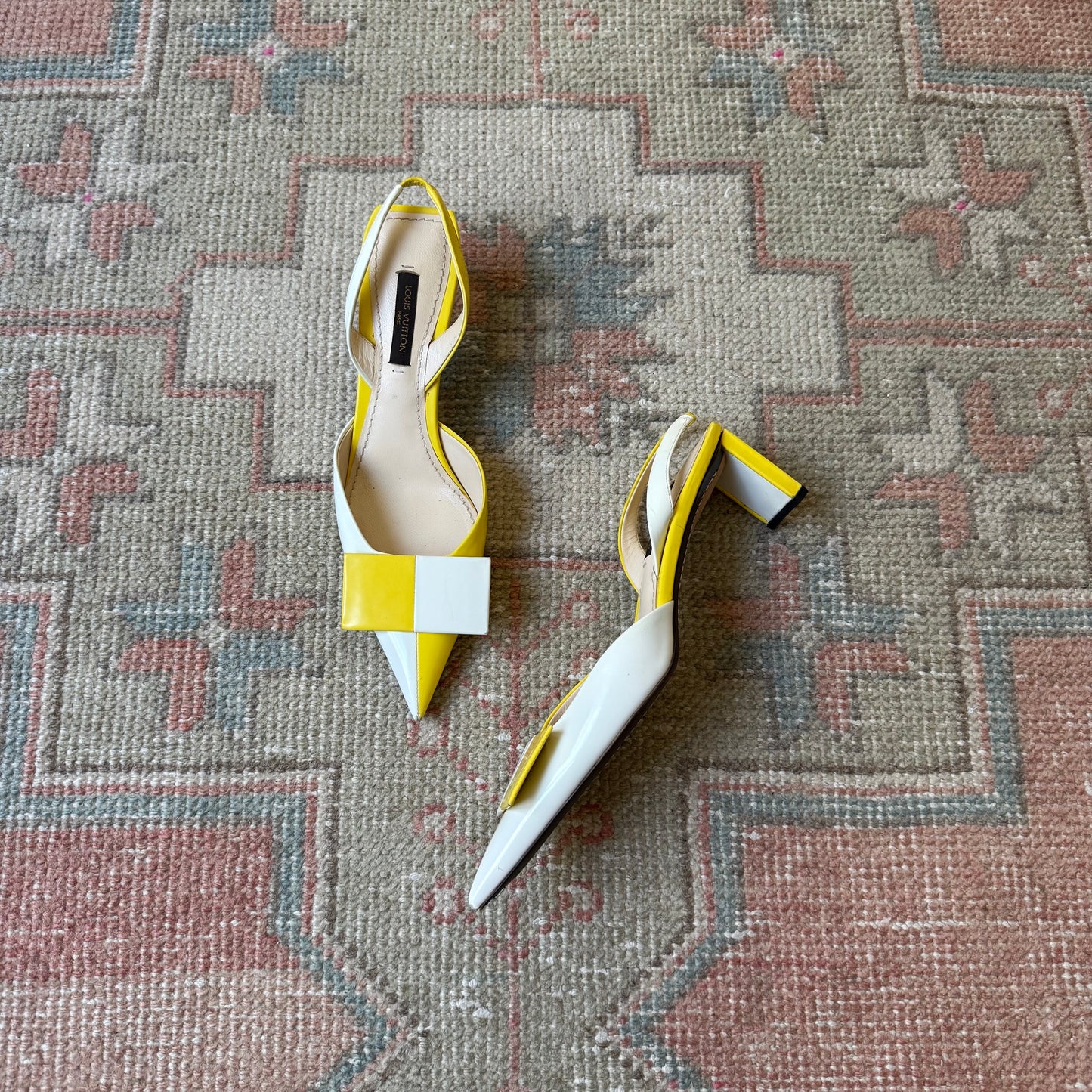 S/S2013 Marc Jacobs Louis Vuitton Checkered Slingbacks - US 6