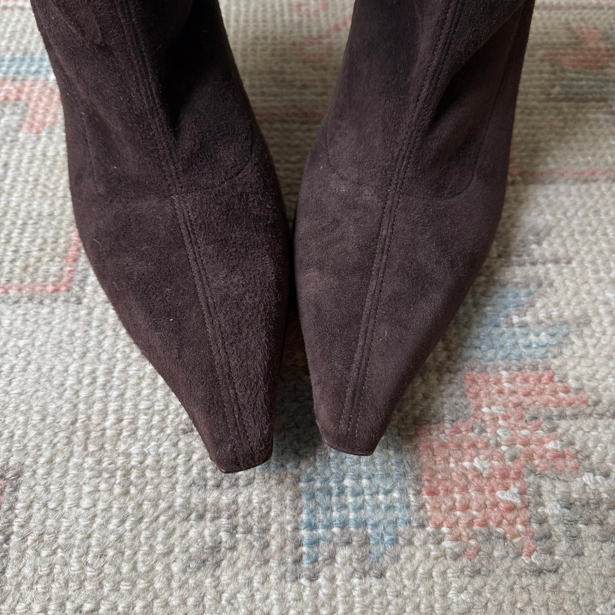 Y2K Jimmy Choo Brown Stretch Suede Boots - US 10.5