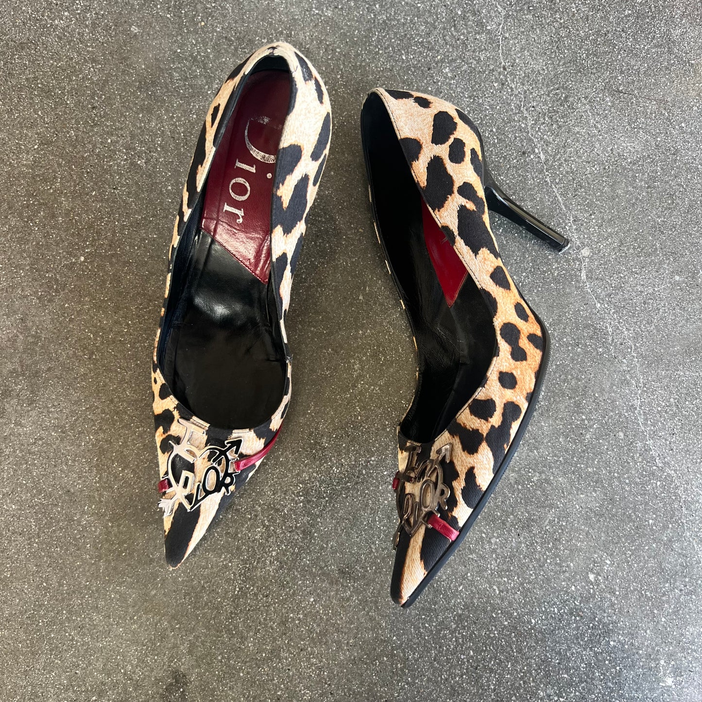 FW04 Galliano “I Love Dior” Leopard Heels - US 8