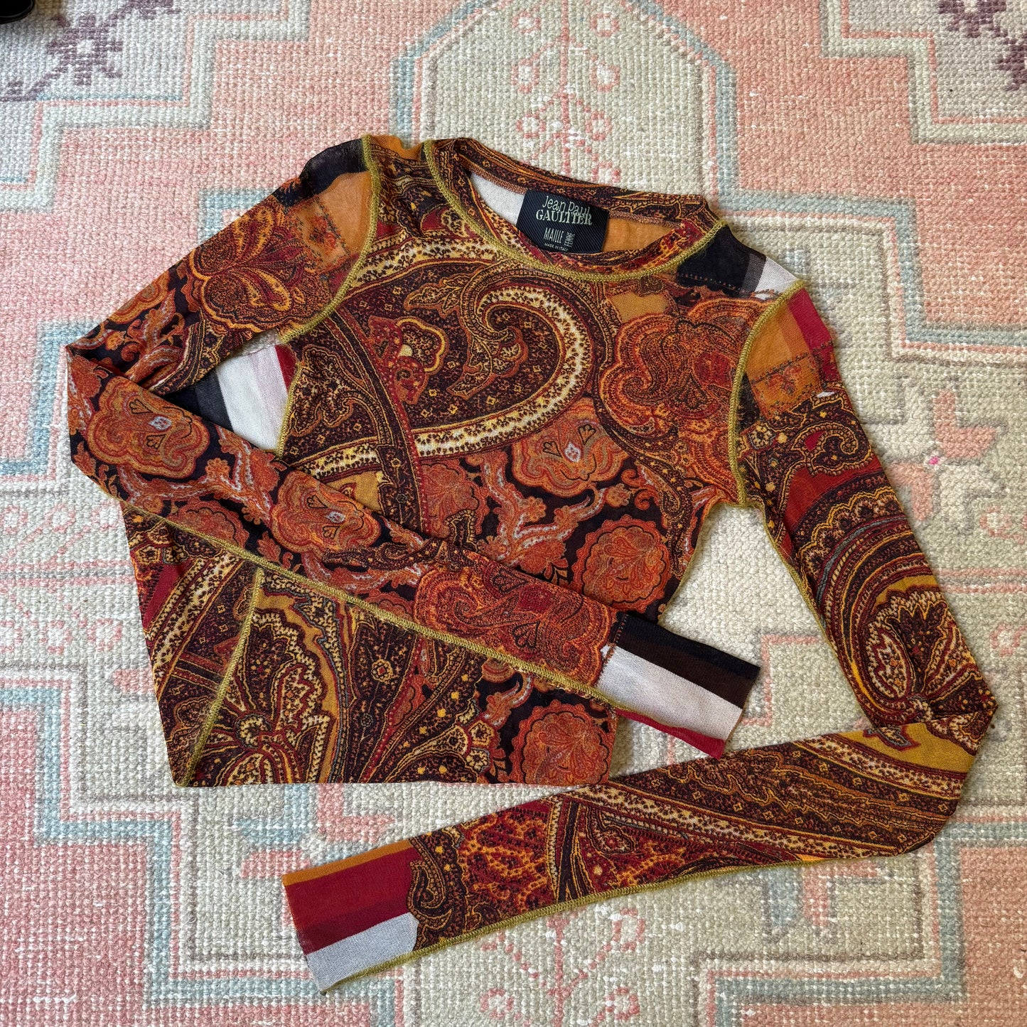 F/W2002 Gaultier Paisley 3 Piece Skirt Set