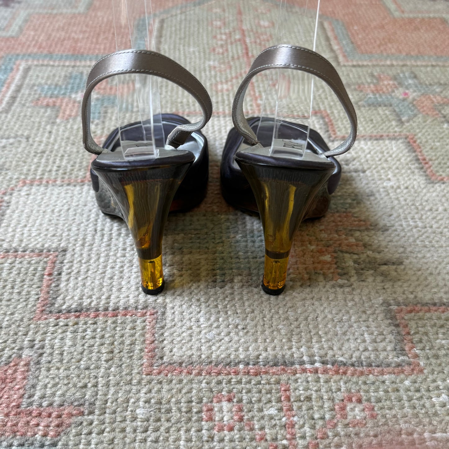 S/S1998 Prada Lucite Slingback Wedges - US 6.5