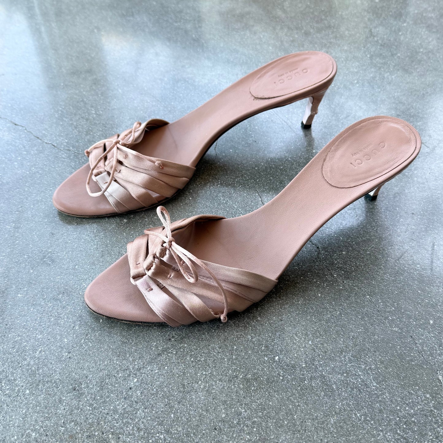 S/S2004 Tom Ford Gucci Blush Bamboo Mules - US 9.5