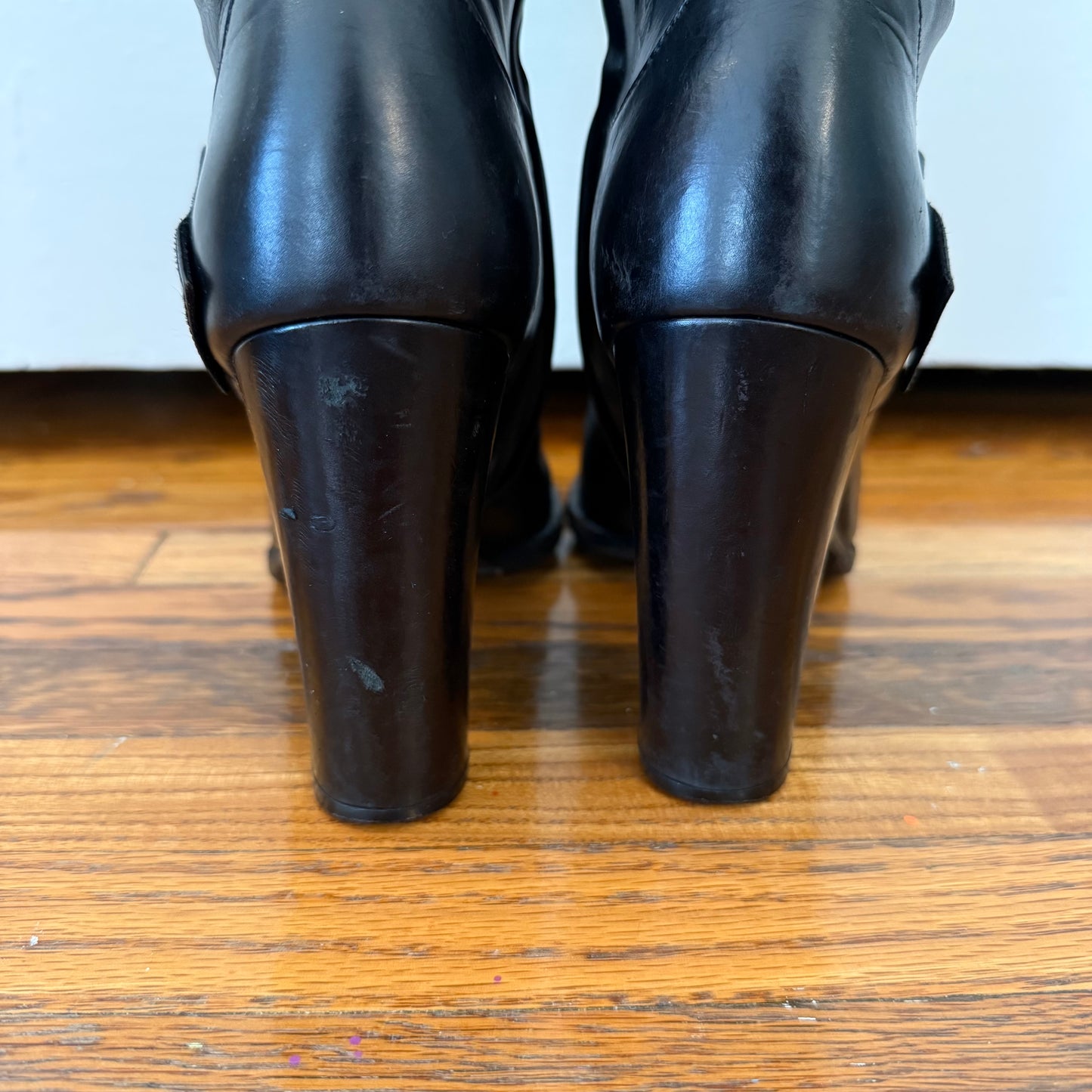 S/S2003 Galliano Dior Black Leather Boots - US 6