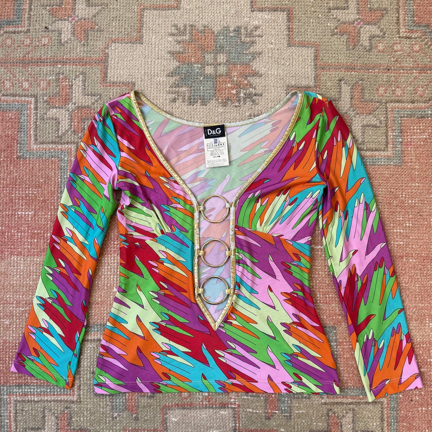 Spring 2005 D&G Hands Print Cutout Top