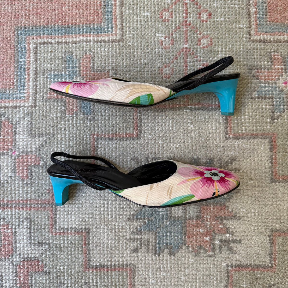 S/S1999 Tom Ford Gucci Floral Slingbacks - US 7