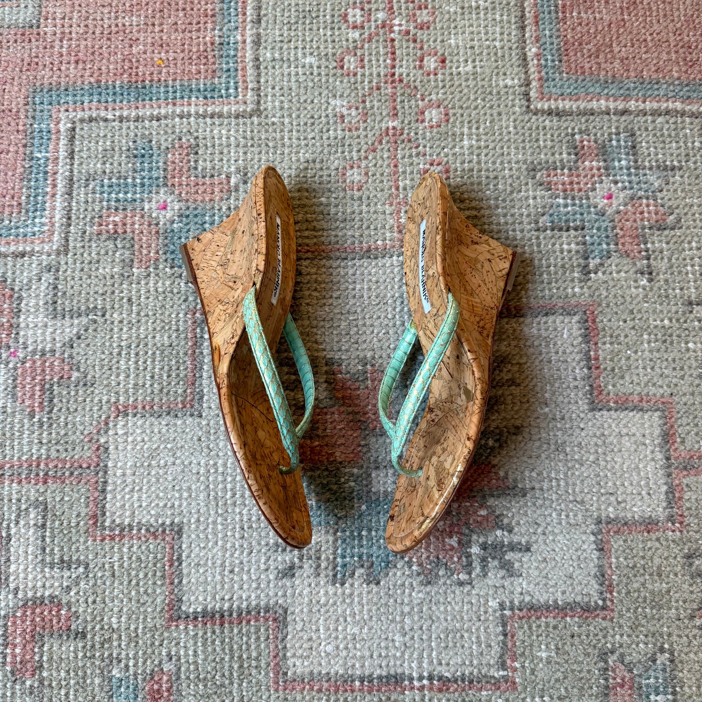 Y2K Manolo Blahnik Thong Wedges - US 7