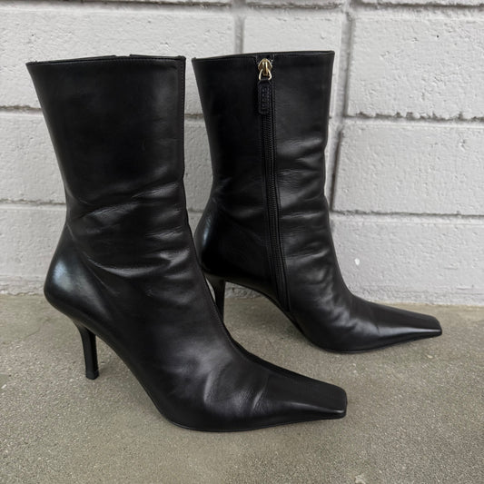 Tom Ford Gucci Black Leather “G” Boots - US 7