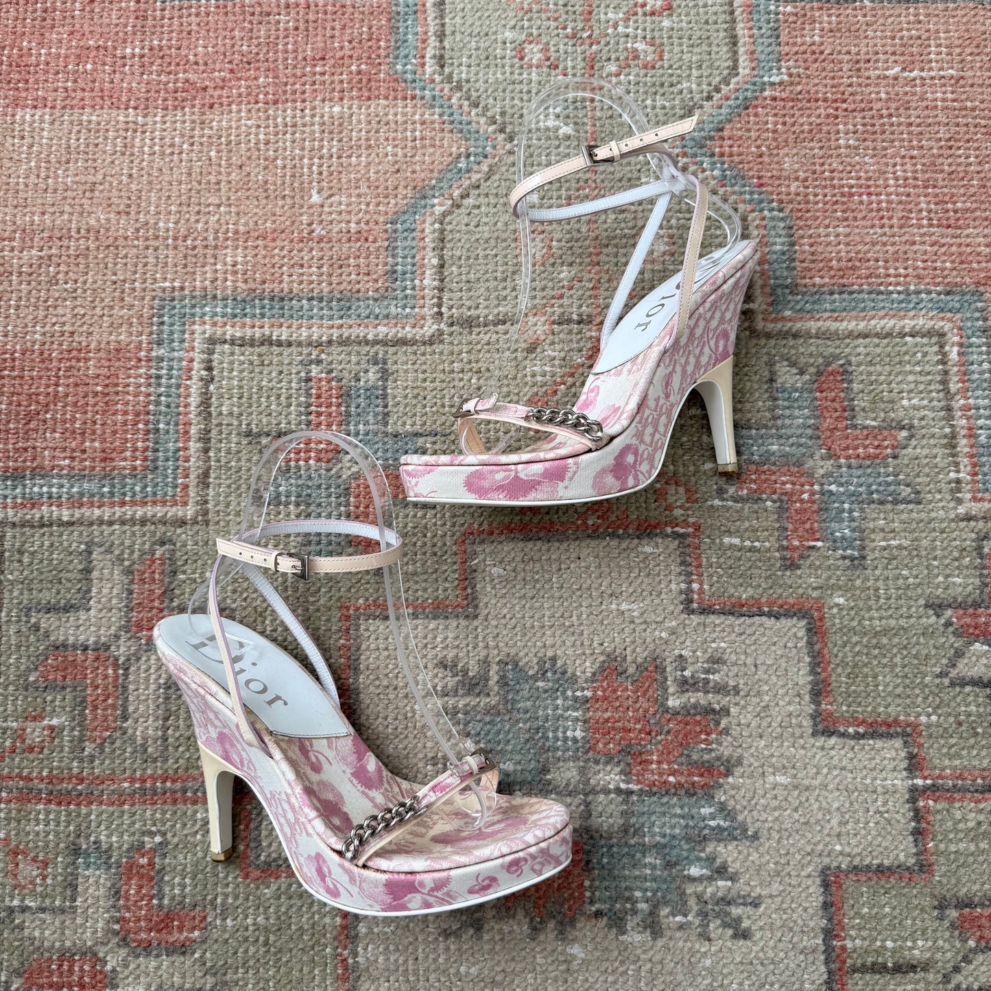 S/S2004 Galliano Dior Pink Girly Wedges - US 6.5-7