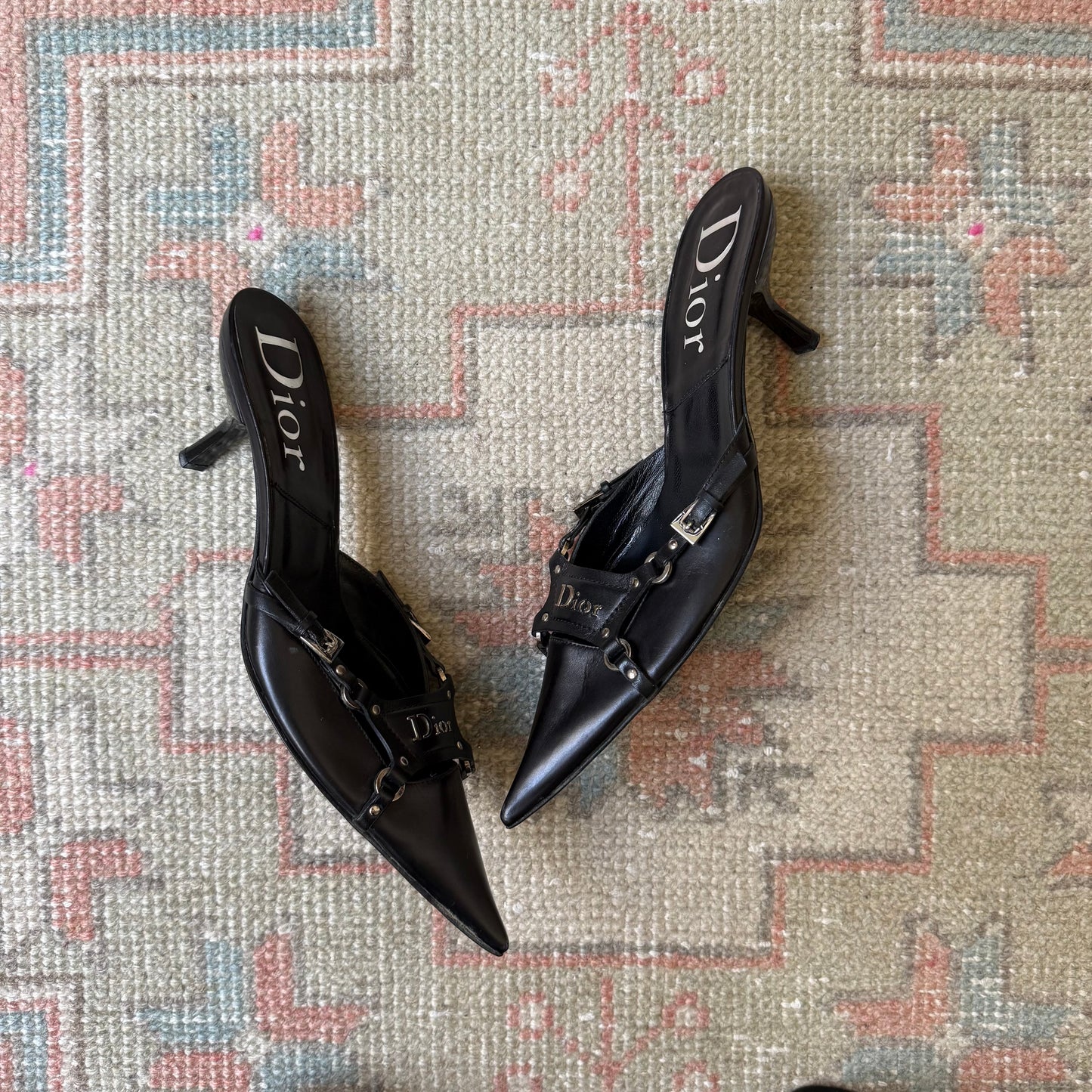 F/W2004 Galliano Dior Bondage Mules - US 7.5